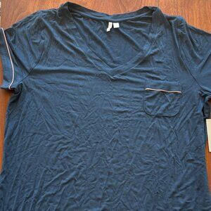 Nordstrom Moonlight V-Neck Nightshirt - Blue Blur - XL